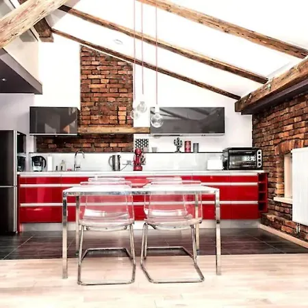 Lägenhet Exclusive Loft With Sauna, Ac And 3 Bathrooms Kraków
